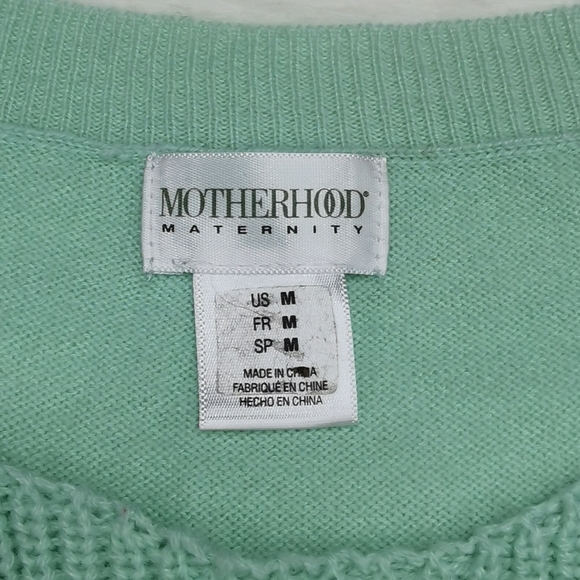 Motherhood knitted Turquoise Sweatshirt Size M - Picture 4 of 4